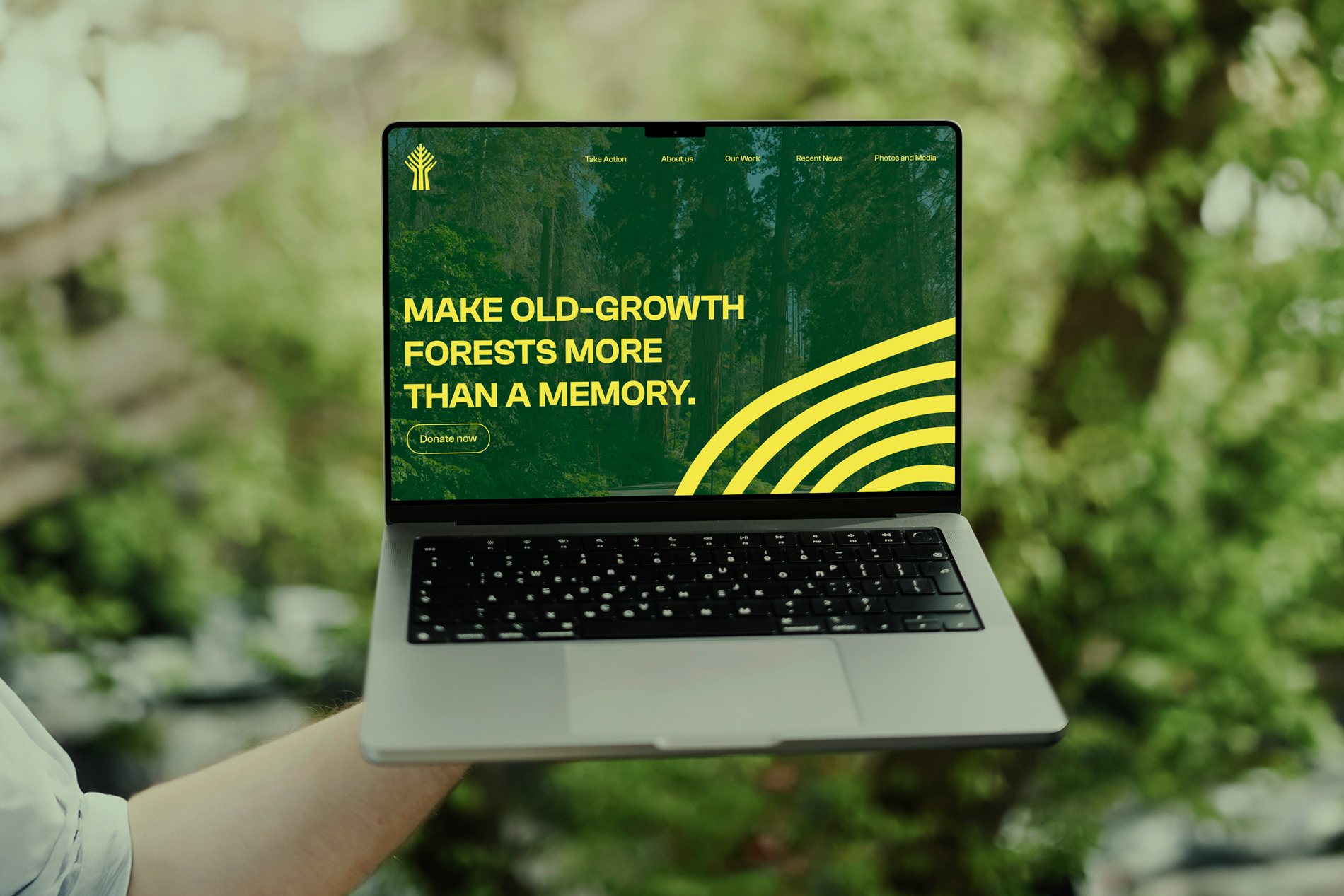 AFA laptop landing page mockup