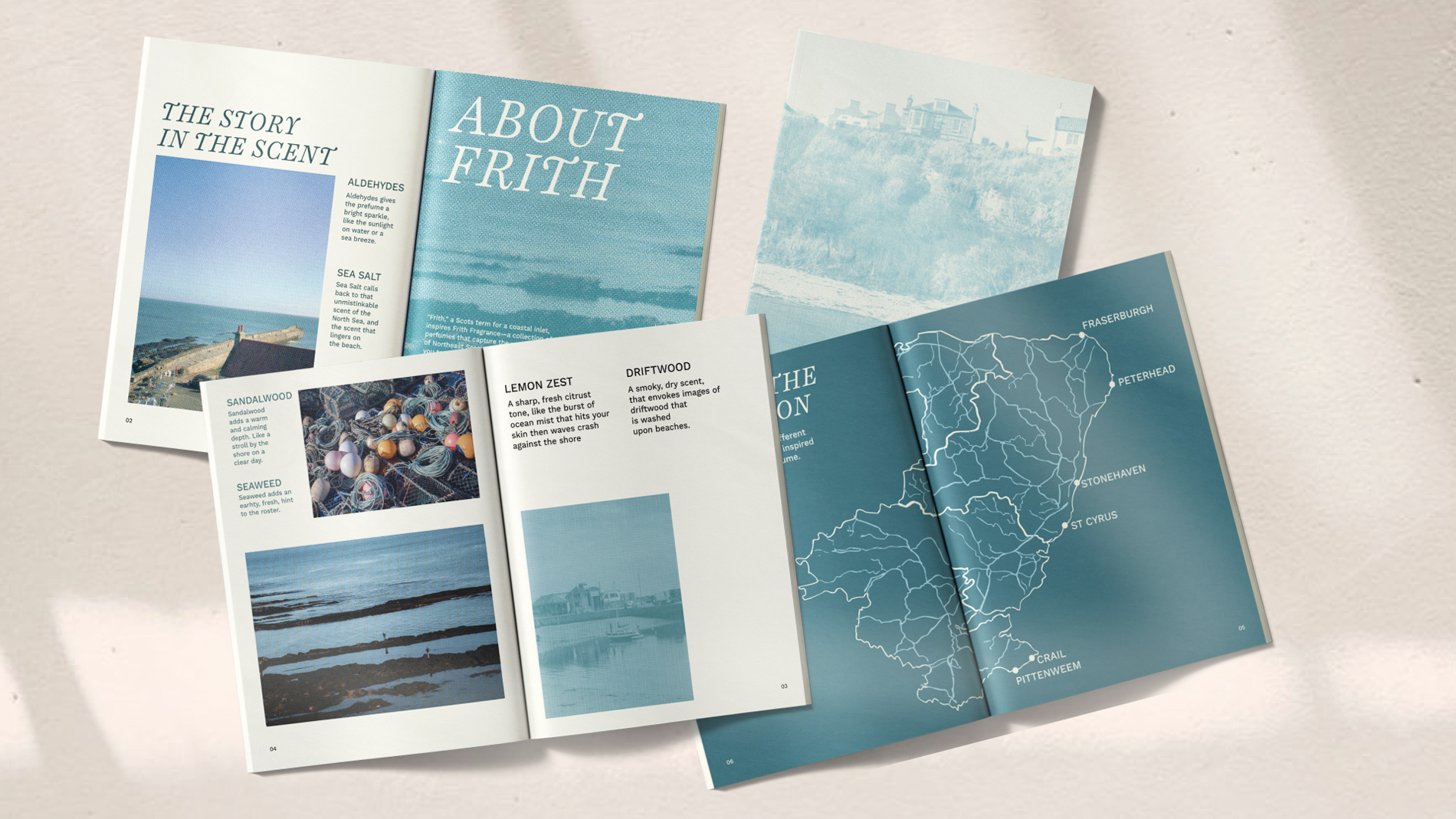 Firth blue magazine spread